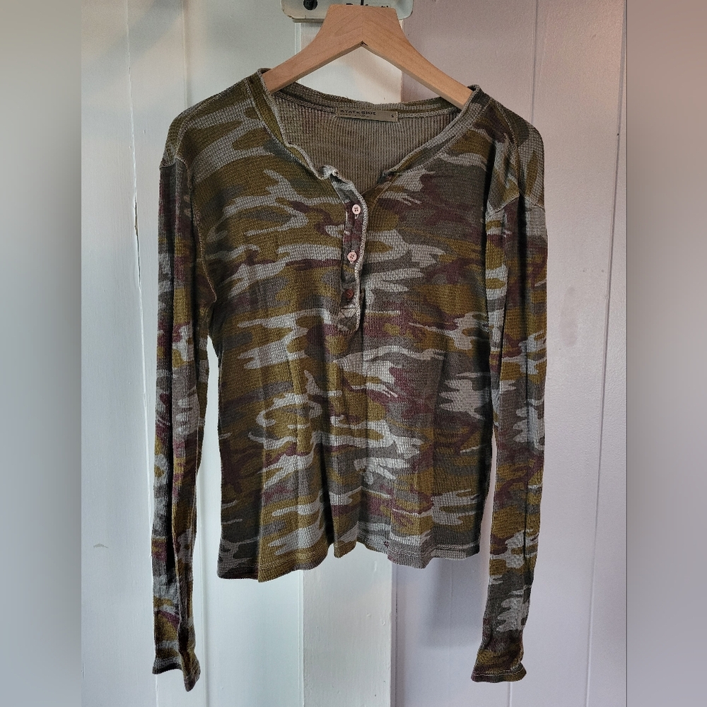Stateside Camo Thermal Henley
